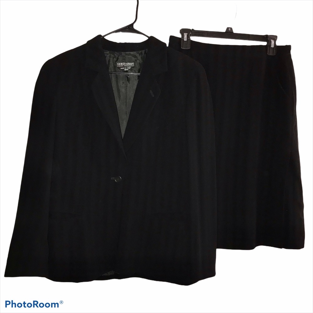 Giorgio Armani Milano Authenticated Skirt Suit XL